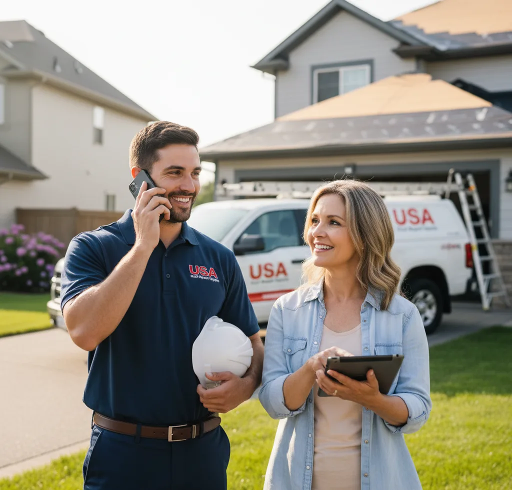 USA Roof Repair Experts customer support in Grabill